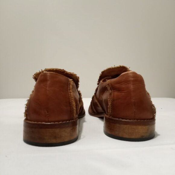 RED TAPE SADDLE TAN ROCHDALE LEATHER DRESS SHOE MEN SIZE 12 - Picture 4 of 8